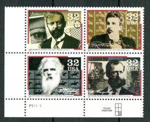 3061 - 3064 Pioneers of Communication MNH Plate Block  - LL