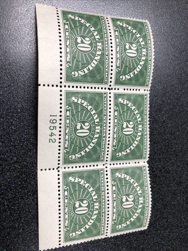 US QE3 Special Handling Plate Block Of 6 Extra Fine Mint Never Hinged