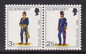 Guernsey   #100   MNH  1974  Militia    3p + 2 1/2p   combination