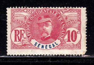 Senegal stamp #61, MH OG, paper covering about half of the back,  CV $14.00