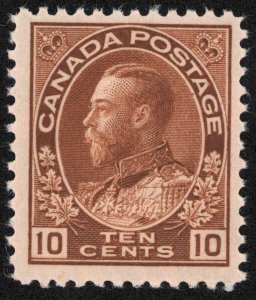 Canada Scott 118 Mint HR OG 10c cent bis brown Lot UCX028