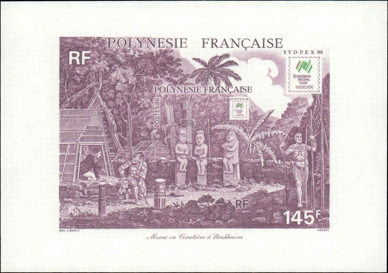 French Polynesia #489-490, Complete Set(2), 1988, Stamp Show, Never Hinged