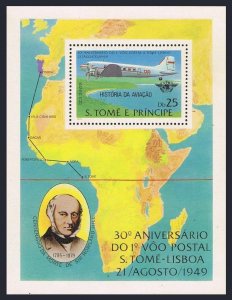 St Thomas & Prince 518-519,MNH.Michel Bl.35-36. Rowland Hill,1979.DC-3 Dakota,