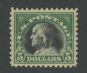 USA 524 - 5 Dollar Franklin Perf 11 - PSE Graded XF-Sup 95 Mint OGnh Cert