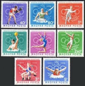 Hungary 2036-2043,MNH.Mi 2616-23. Olympic Committee,1970.Canoeing,Boxing,Fencing