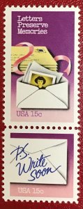 1980 USA Scott 1805-1806 MNH Letters preserve memories Lot 912