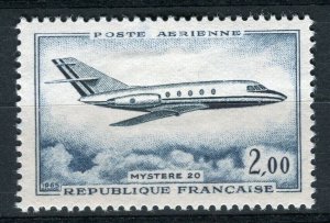 FRANCE; 1965 early AIRMAIL issue fine Mint hinged 2Fr. value