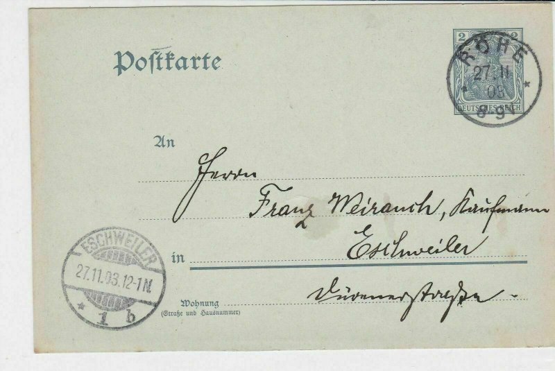 germany 1903 stamps post card ref 19955