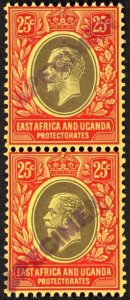 KUT SG50s KGV 35c Black and red/yellow opt Specimen locally U/M Pair