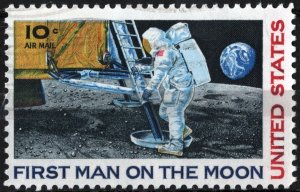 SC#C76 10¢ Moon Landing Issue Single (1969) Used