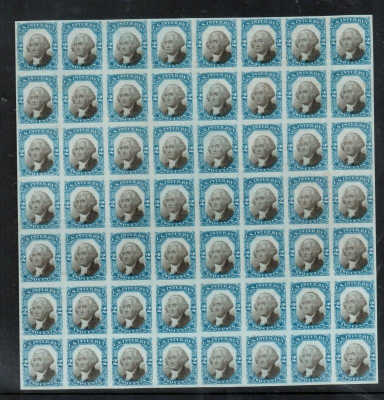 USA #R104TC5a Very Fine Block Of 56 On Bond Paper