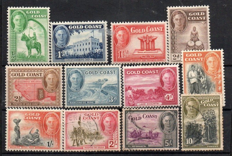 Gold Coast 130-138 Mint hinged, 139-141 Used