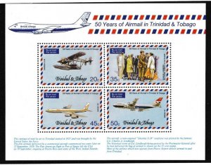 Trinidad & Tobago # 271a, 50 Years of Airmail Service. Mint NH,1/2 Cat.