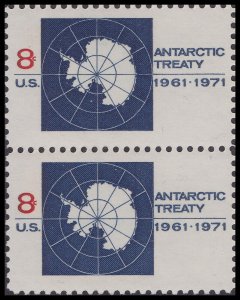 US 1431 Antarctic Treaty 8c vert pair MNH 1971