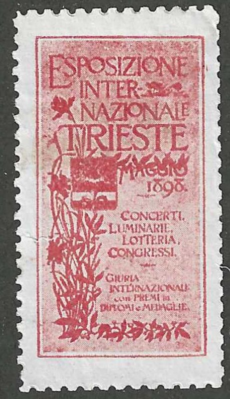 Trieste, 1898 International Exposition, Italy, Poster Stamp