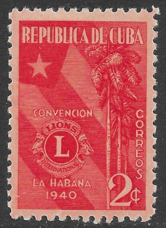 Cuba Scott 363 MLH 2c Palms, Lions International, La Habana, Flag issue of 1940
