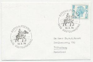 Cover / Postmark Belgium 1976 Shrimp fishing - Horse