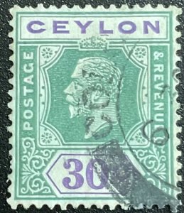 Ceylon #208 Used Single King Edward VII L23