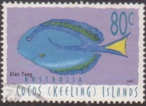 Cocos Islands 1995 SG337 80c Fish Blue Tang FU