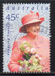 Australia #1954 - Used - Queen Elizabeth II (cv $0.75) (1)