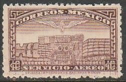 MEXICO C134, 10¢ 1934 Definitive. TLALOC, GOD OF RAIN. MINT, NEVER HINGED. VF.