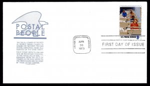 1495 8cMachine Sorting  FDC Anderson blue cachet  April 30, 1973