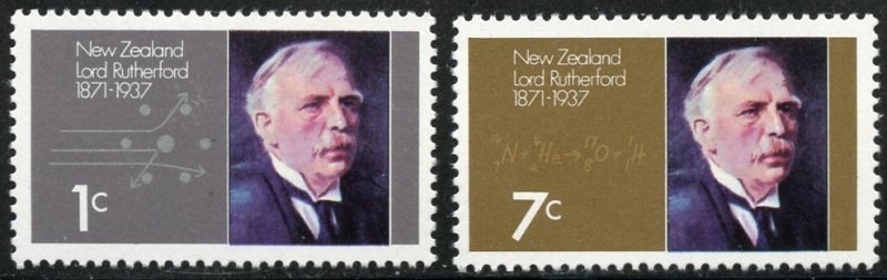 New Zealand Scott 487-88 Unused VFLHOG - Birth of Lord Rutherford - SCV $1.00