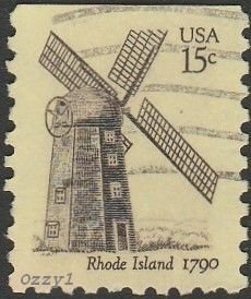 USA #1739 1980 15c Windmill Rhode Is. 1790 USED-Fine-NH.