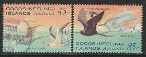 1995 Cocos Islands - Sc 300-1 - used VF - 2 single - Seabirds