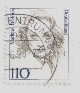 1997 Germany #1727 stamp Marlene Dietrich 1901-1992 Women in German History USED
