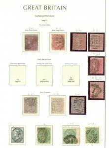 Queen Victoria surface printed collection on 7 printed album pages, values to...