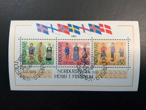 Faroes #101 used/canceled souvenir sheet 1983 SCV $11.00 