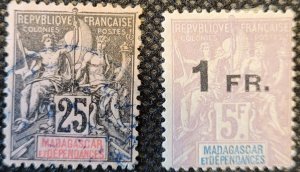 Madagascar, 1896-1921, Navigation& Commerce, #38,128, SCV$5.50