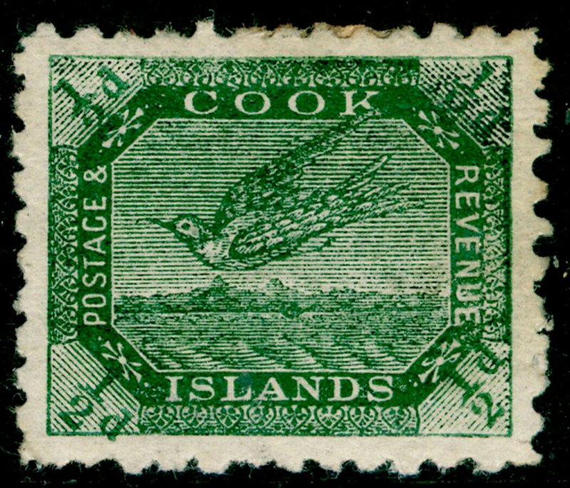 COOK ISLANDS SG23, ½d blue-green, M MINT.