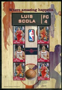 Bequia 2008 - NBA Houston Rockets - Luis Scola - Sheet of 6 stamps - MNH