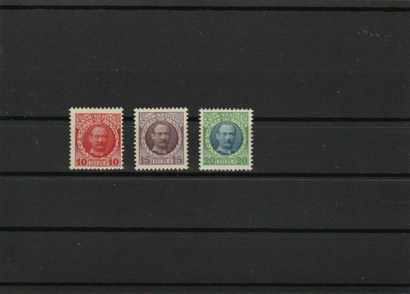 danish west indies 1907 no gum  stamps ref r9674