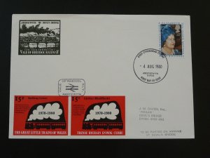 railway letter stamps on Queen Elizabeth II FDC Great Britain 1980