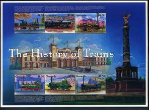 GRENADA SHEET MNH LOCOMOTIVES TRAINS