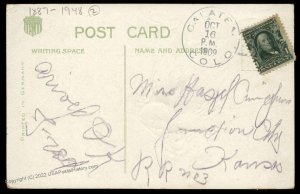 USA 1909 Greetings from Galatea Colorado DPO Helbock R2 Cover 92655