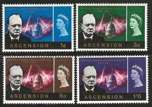 Ascension 96-99 MNH Complete 1966 Churchill set.  (A26)