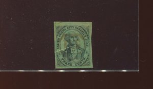 Scott 6LB5d US City Despatch Post Used Stamp Pre-Print Paper Fold (Stock 6LB5-3)