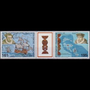 FR.POLYNESIA 1995 - Scott# 665 Is.Discovery Set of 2 NH
