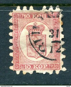 Finland 1860 Serpentine Roulette 10 kop Used Sc 5 12577