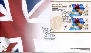 GB London 2012 Paralympics Ollie Hind Gold First Day Cover Unaddressed