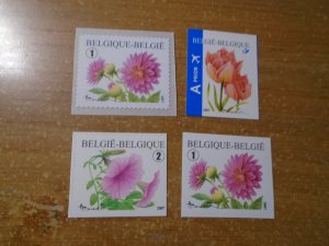 Belgium  #  2266-69   MNH   Flowers
