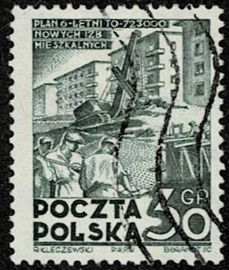 1951 Poland Scott Catalog Number 528 Used