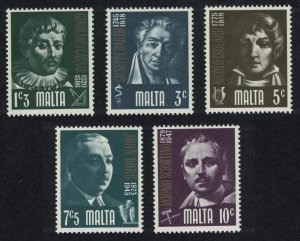 Malta Prominent Maltese 5v 1974 MNH SC#475-479 SG#511-515