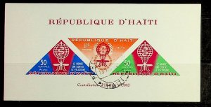 HAITI Sc C190a USED SOUVENIR SHEET OF 1962 - MALARIA