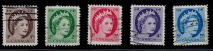 Canada 337-341P used F-VF