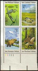 *USA Scott 1921-1924 Plate Block (18 cents) MNH